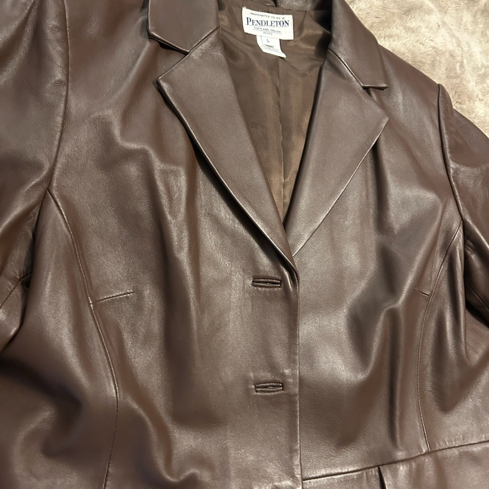 Pendleton Brown Leather Jacket - Picture 5 of 5